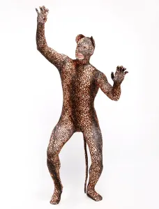 Carnevale Trendy Lycra Spandex leopardo stampa Apri gli occhi Unisex dolce Lycra Zentai animali tute Halloween #346407