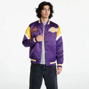 Mitchell & Ness NBA Heavyweight Satin Jacket Los Angeles Lakers Purple #3066378