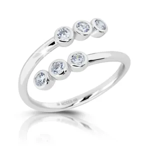 Modesi Affascinante anello in argento con zirconi M01013 52 mm