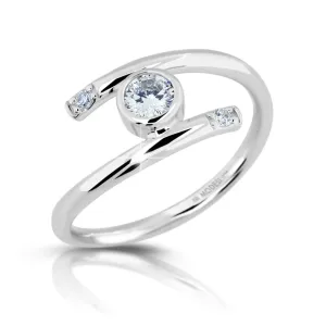 Modesi Bellissimo anello in argento con zirconi M01017 50 mm