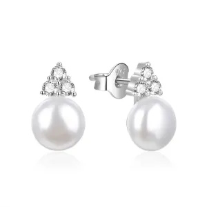 MOISS Affascinanti orecchini in argento con perle e zirconi E0003109