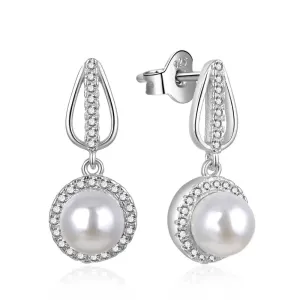 MOISS Affascinanti orecchini in argento con perle e zirconi E0003119
