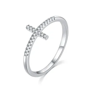 MOISS Elegante anello in argento con Croce R00020 56 mm