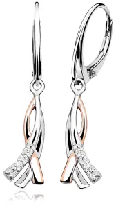 MOISS Eleganti orecchini in argento bicolore E0001307