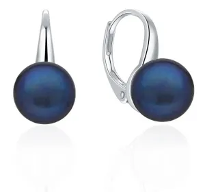 MOISS Eleganti orecchini in argento con perle nere EP000092
