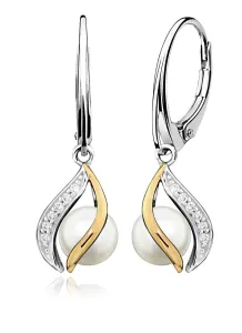 MOISS Eleganti Orecchini in argento con vere perle EP000146