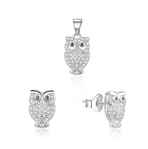 MOISS Giocoso set di gioielli in argento Gufi S0000261 (pendente, orecchini)