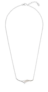 MOISS Lussuosa collana bicolore con zirconi N0000480