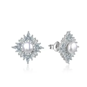 MOISS Originali orecchini in argento con perla E0003102