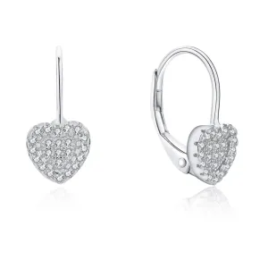 MOISS Romantici orecchini a cuore in argento con zirconi E0000560