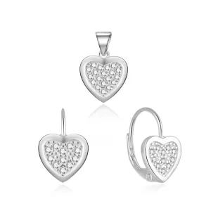 MOISS Romantico set di gioielli in argento Cuore S0000272 (pendente, orecchini)