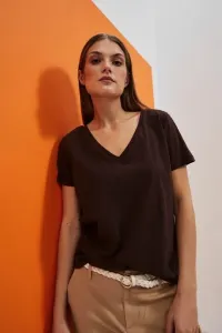 Moodo women's T-shirt - dark brown #1977336
