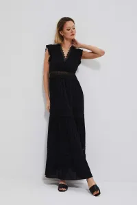 Boho dress with lace - black #1870333