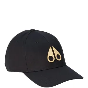 Moose Knuckles Mens Gold Logo Icon Cap Black - ONE SIZE