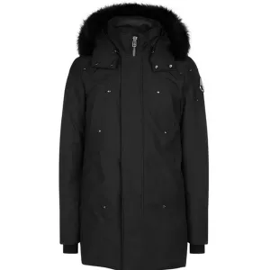 Moose Knuckles Mens Stirling Fur Parka Jacket Black - XL