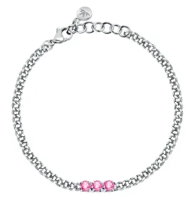 Morellato Affascinante bracciale in acciaio con cristalli rosa Poetica SAUZ13