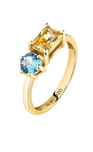 Morellato Splendido anello placcato in oro con zirconi cubici Colori SAVY09 56 mm
