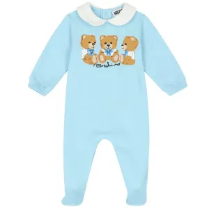 Moschino Baby Girls Teddy Bear Babygrow Blue - 1M