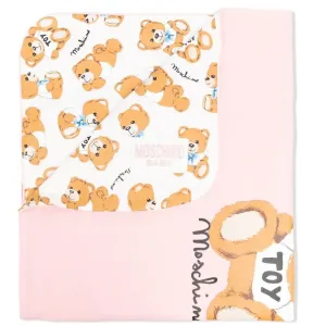 Moschino Baby Girls Teddy Bear Blanket Pink - ONE SIZE PINK