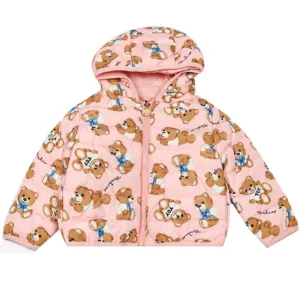 Moschino Baby Girls Teddy Bear Puffer Jacket Pink - 2Y PINK