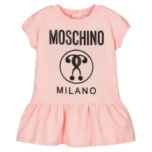 Moschino Baby Girls Embroidered Dress Pink - 2Y PINK