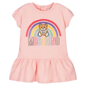 Moschino Baby Girls Rainbow Dress Pink - 2Y PINK