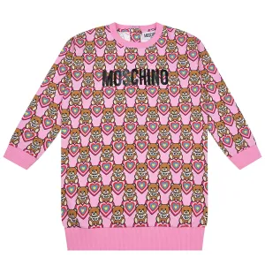 Moschino Baby Girls Teddy Heart Dress Pink - 12M PINK