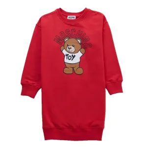 Moschino Girls Teddy Bear Dress Red - 10Y RED