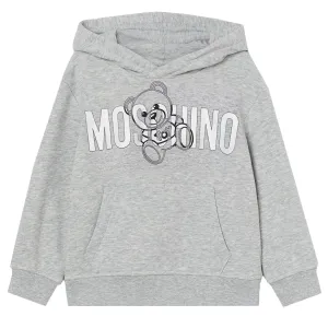 Moschino Unisex Logo Bear Hoodie Grey - 14Y Grey