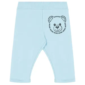 Moschino Baby Boys Teddy Bear Fleece Pants Blue - 12M Blue