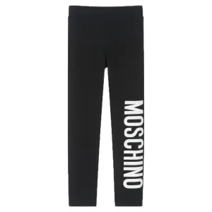 Moschino Girls Logo Leggings Black - 10Y BLACK #487483