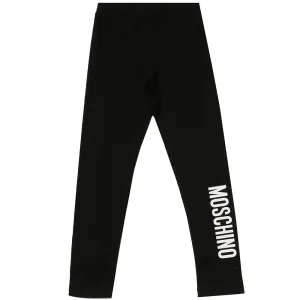 Moschino Girls Logo Leggings Black - 4Y Black #487474