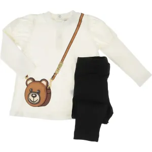 Moschino Baby Girls Teddy Bear T-shirt And Leggings Set White - 18M WHITE