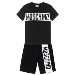 Moschino Boys T-shirt And Shorts Set Black - 10Y BLACK