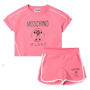 Moschino Girls T-shirt and Shorts Set Pink - 4Y PINK