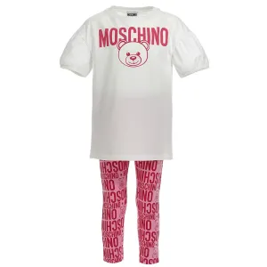 Moschino Girls Top and Pants Set White - 4Y