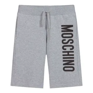 Moschino Boys Logo Cotton Shorts Grey - 4Y GREY