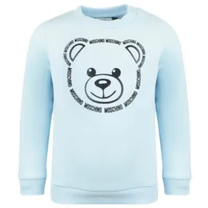 Moschino Baby Boys Bear Logo Sweater Blue - 3M BLUE