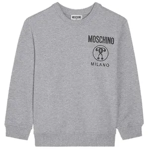 Moschino Boys Logo Sweater Grey - 10Y GREY