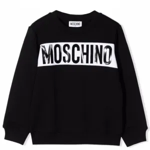 Moschino Boys Logo Sweatshirt Black - 10Y BLACK #487284