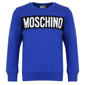 Moschino Boys Logo Sweatshirt Blue - 12Y BLUE