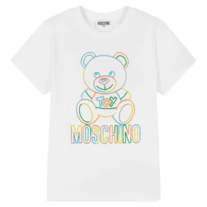 Moschino Unisex Kids Multi-Coloured Bear T-shirt White - 12Y WHITE