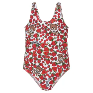 Moschino Girls Fruit Print Swimsuit Red - 4Y RED