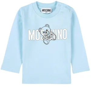 Moschino Baby Boys Long Sleeve T-shirt Blue - 12M BLUE