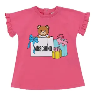 Moschino Baby Girls Bear and Gift Print T-shirt Pink - 6M PINK