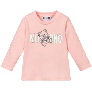 Moschino Baby Girl's Teddy T Shirt Pink - 6M Pink