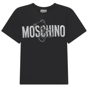 Moschino Boys Bear Logo T-Shirt Black - 8Y Black