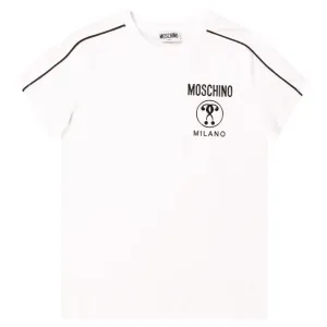 Moschino Boys Cotton T-shirt White - WHITE 14Y