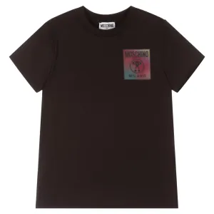 Moschino Boys Iridescent Logo T-Shirt Black - 4Y BLACK
