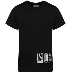 Moschino Boys Logo T-Shirt Black - 8Y Black #487297